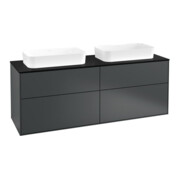 V&B Waschtischunterschrank Finion 160x60,3x50,1cm, Gl. bla m, md bl. m Lac