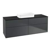 V&B Waschtischunterschrank Finion 160x60,3x50,1cm, Gl. bla m, md bl. m Lac