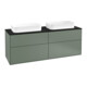 V&B Waschtischunterschrank Finion 160x60,3x50,1cm, Gl. bla m, Oli. m Lac-1