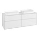 V&B Waschtischunterschrank Finion 160x60,3x50,1cm, Gl. wh. m, glo wh. Lac-1