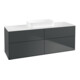 V&B Waschtischunterschrank Finion 160x60,3x50,1cm, Gl. wh. m, md bl. m Lac-1