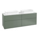 V&B Waschtischunterschrank Finion 160x60,3x50,1cm, Gl. wh. m, Oli. m Lac-1