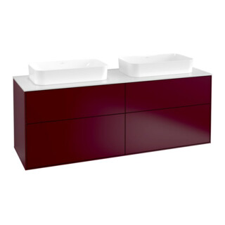 V&B Waschtischunterschrank Finion 160x60,3x50,1cm, Gl. wh. m, Peony Matt