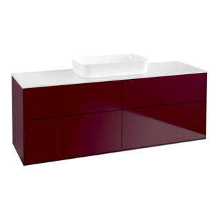 V&B Waschtischunterschrank Finion 160x60,3x50,1cm, Gl. wh. m, Peony Matt