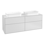 V&B Waschtischunterschrank Finion 160x60,3x50,1cm, Gl. wh. m, wh. m Lac