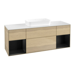 V&B Waschtischunterschrank Finion 160x60,3x50,1cm, Reg bla m Lac, Oa ven