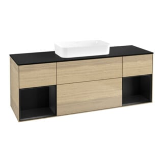 V&B Waschtischunterschrank Finion 160x60,3x50,1cm, Reg bla m Lac, Oa ven