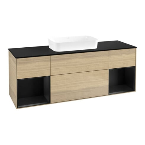 V&B Waschtischunterschrank Finion 160x60,3x50,1cm, Reg bla m Lac, Oa ven
