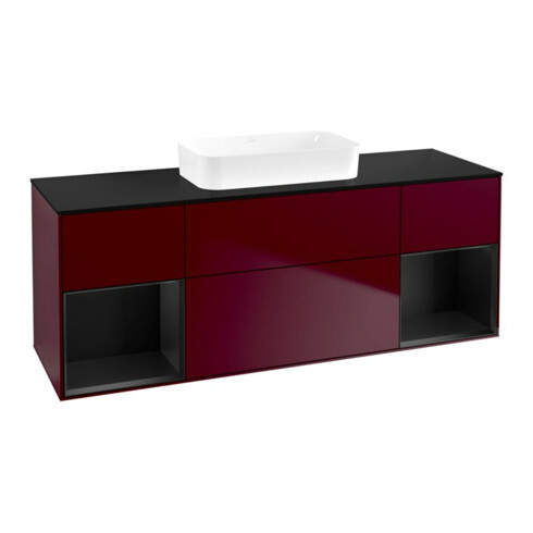 V&B Waschtischunterschrank Finion 160x60,3x50,1cm, Reg bla m Lac, Peo Matt