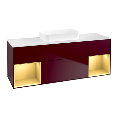 V&B Waschtischunterschrank Finion 160x60,3x50,1cm, Reg gol m Lac, Peo Matt