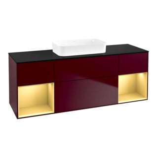 V&B Waschtischunterschrank Finion 160x60,3x50,1cm, Reg gol m Lac, Peo Matt