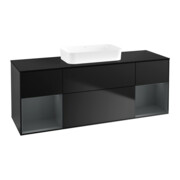 V&B Waschtischunterschrank Finion 160x60,3x50,1cm, Reg md m Lac, bla m Lac