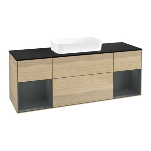 V&B Waschtischunterschrank Finion 160x60,3x50,1cm, Reg md m Lac, Oa Veneer