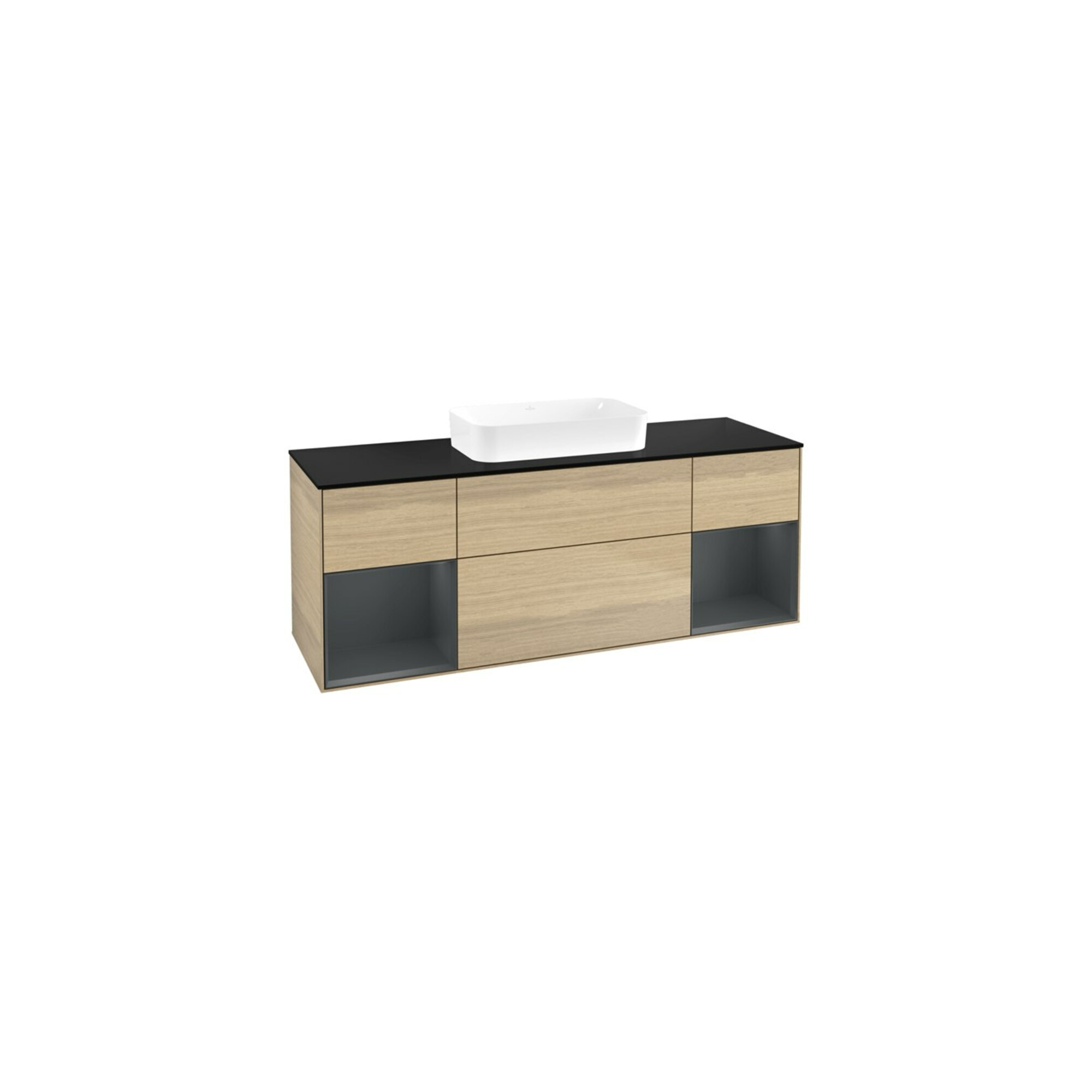 V&B Waschtischunterschrank Finion 160x60,3x50,1cm, Reg md m Lac, Oa Veneer ; Villeroy & Boch