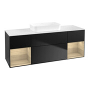 V&B Waschtischunterschrank Finion 160x60,3x50,1cm, Reg Oa ven, bla m Lac