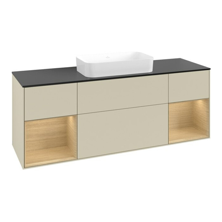 V&B Waschtischunterschrank Finion 160x60,3x50,1cm, Reg Oa ven, si Gr m Lac