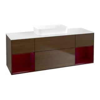 V&B Waschtischunterschrank Finion 160x60,3x50,1cm, Reg Peo m Lac, wal ven
