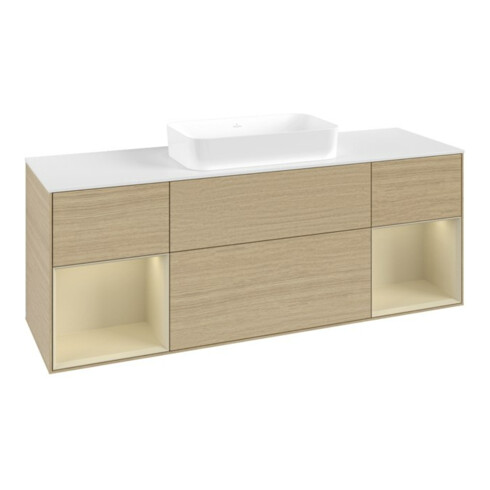 V&B Waschtischunterschrank Finion 160x60,3x50,1cm, Reg si Gr m Lac, Oa ven