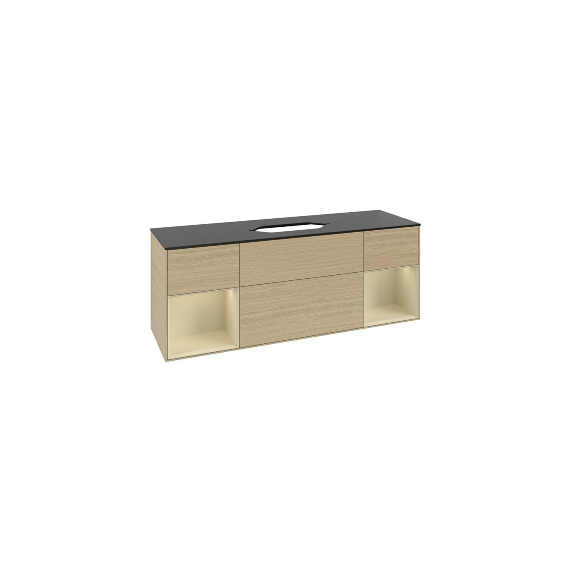 V&B Waschtischunterschrank Finion 160x60,3x50,1cm, Reg si Gr m Lac, Oa ven ; Villeroy & Boch