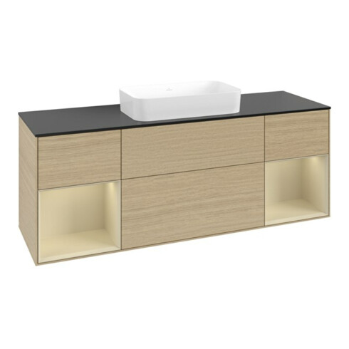 V&B Waschtischunterschrank Finion 160x60,3x50,1cm, Reg si Gr m Lac, Oa ven