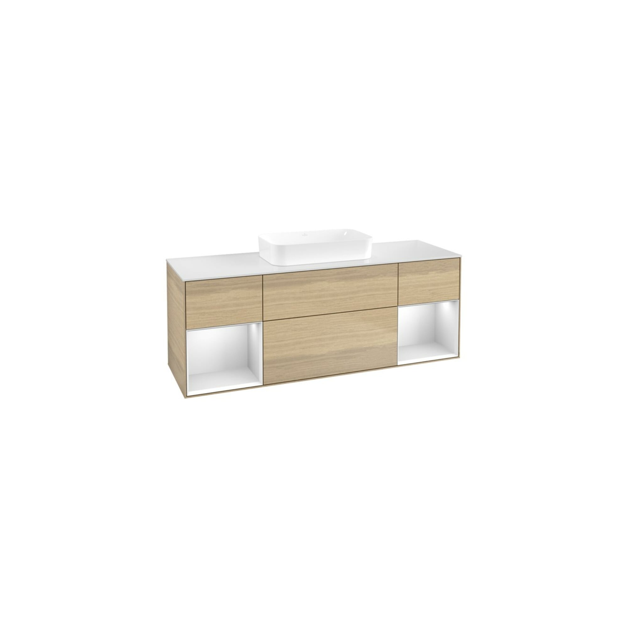 V&B Waschtischunterschrank Finion 160x60,3x50,1cm, Reg wh. m Lac, Oa ven ; Villeroy & Boch