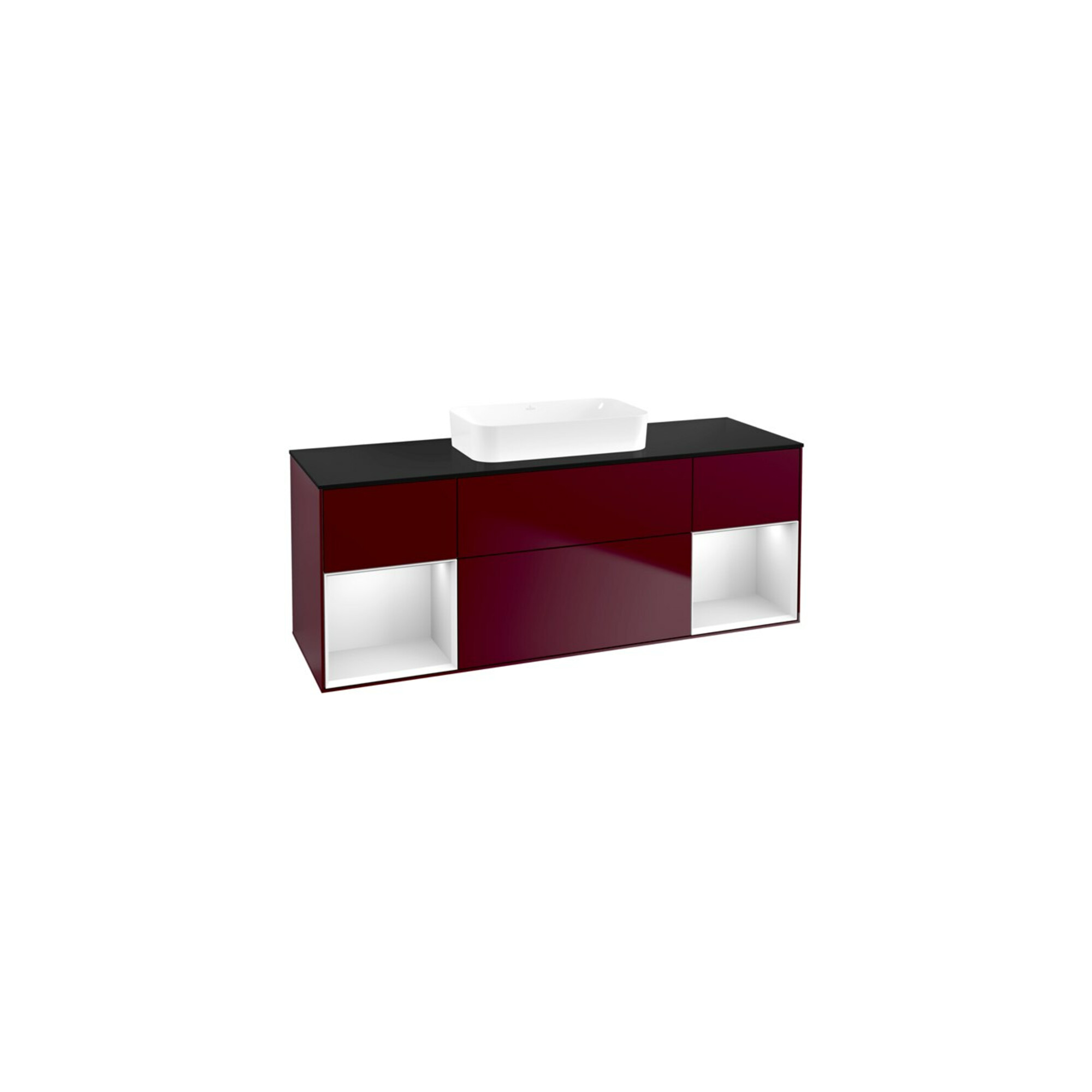 V&B Waschtischunterschrank Finion 160x60,3x50,1cm, Reg wh. m Lac, Peo Matt ; Villeroy & Boch