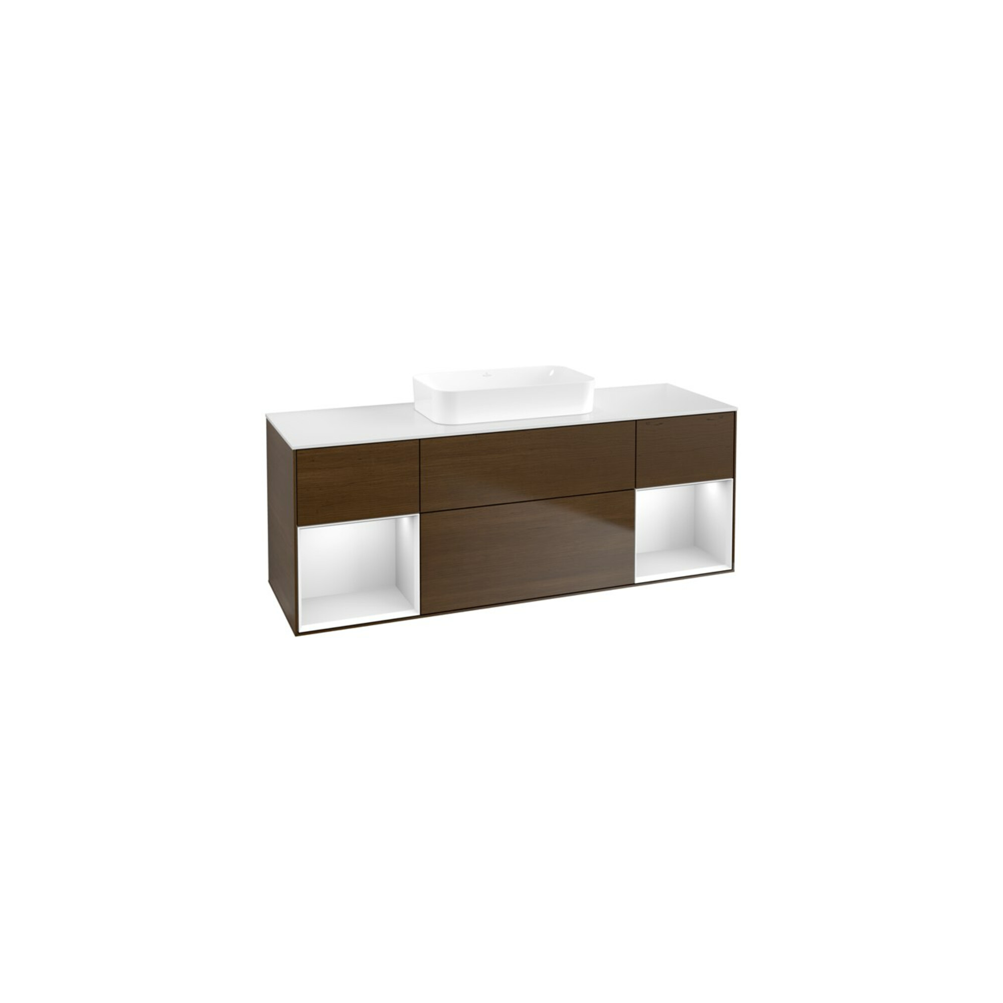 V&B Waschtischunterschrank Finion 160x60,3x50,1cm, Reg wh. m Lac, wal ven ; Villeroy & Boch