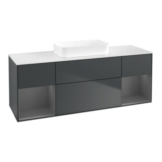 V&B Waschtischunterschrank Finion 160x60,3x50,1cm, Rg A m La, md bl. m Lac