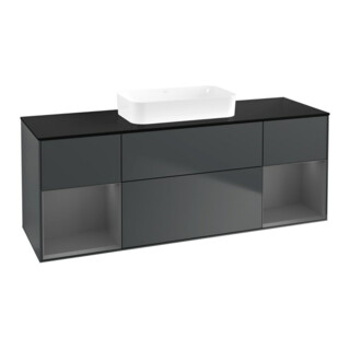 V&B Waschtischunterschrank Finion 160x60,3x50,1cm, Rg A m La, md bl. m Lac