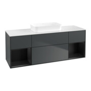 V&B Waschtischunterschrank Finion 160x60,3x50,1cm, Rg b m La, md bl. m Lac