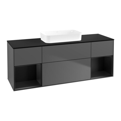 V&B Waschtischunterschrank Finion 160x60,3x50,1cm, Rg b m Lac, Anthrac. m