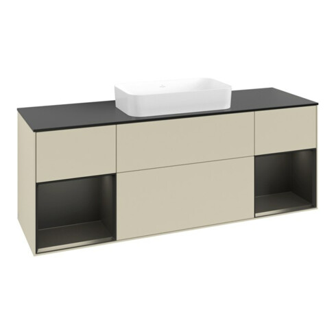 V&B Waschtischunterschrank Finion 160x60,3x50,1cm, Rg b m Lac, si Gr m Lac