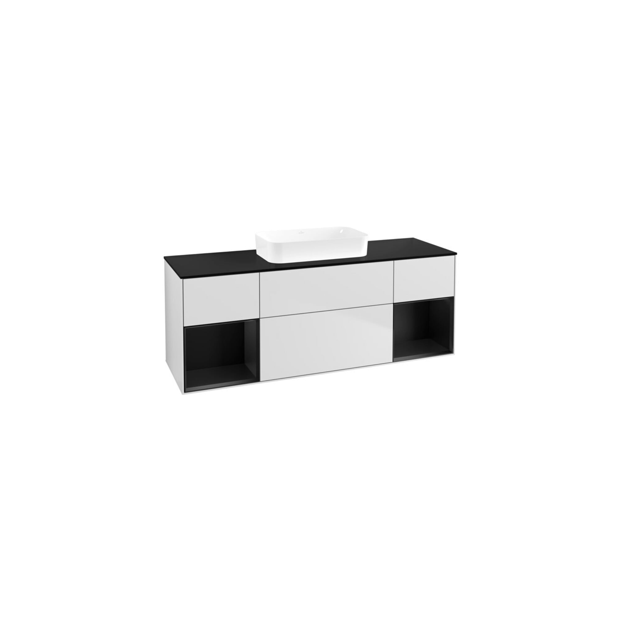 V&B Waschtischunterschrank Finion 160x60,3x50,1cm, Rg bla m Lac, wh. m Lac ; Villeroy & Boch