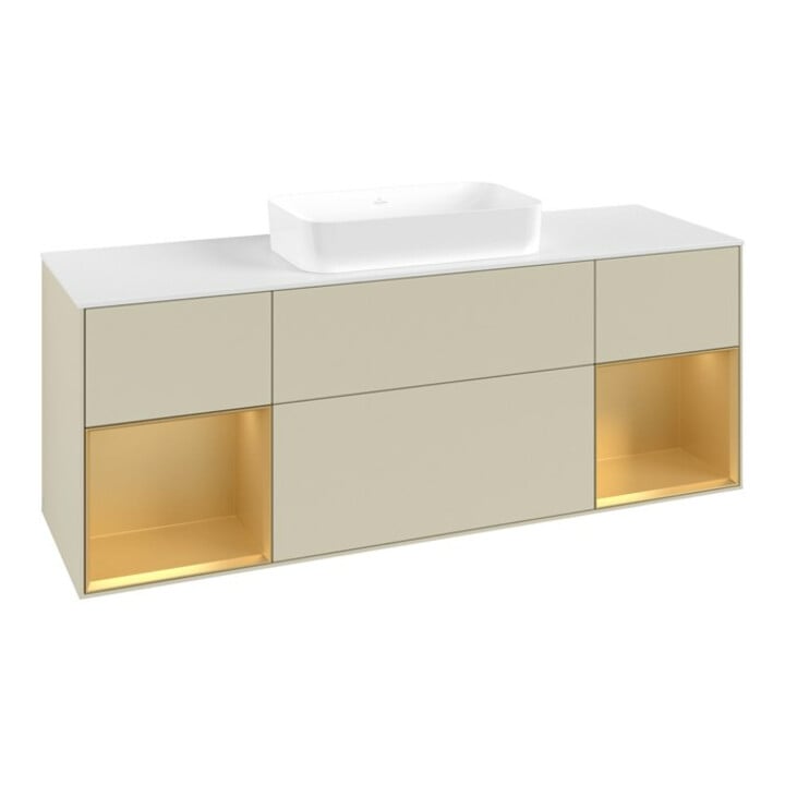 V&B Waschtischunterschrank Finion 160x60,3x50,1cm, Rg g m Lac, si Gr m Lac