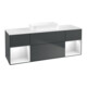 V&B Waschtischunterschrank Finion 160x60,3x50,1cm, Rg g w La, md bl. m Lac-1