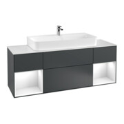 V&B Waschtischunterschrank Finion 160x60,3x50,1cm, Rg g w La, md bl. m Lac