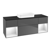 V&B Waschtischunterschrank Finion 160x60,3x50,1cm, Rg g w Lac, Anthrac. m