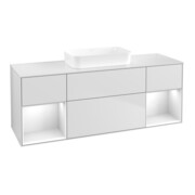 V&B Waschtischunterschrank Finion 160x60,3x50,1cm, Rg g wh. Lac, wh. m Lac
