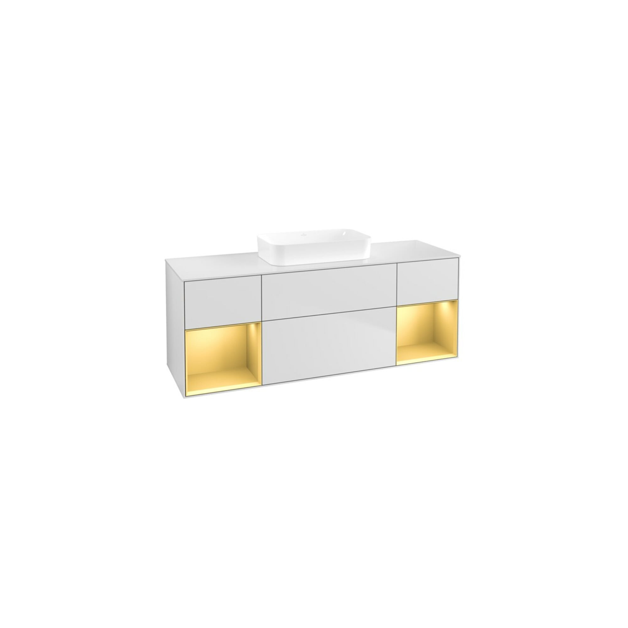 V&B Waschtischunterschrank Finion 160x60,3x50,1cm, Rg gol m Lac, wh. m Lac ; Villeroy & Boch