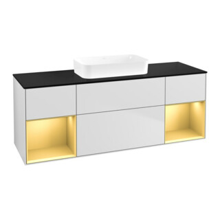 V&B Waschtischunterschrank Finion 160x60,3x50,1cm, Rg gol m Lac, wh. m Lac