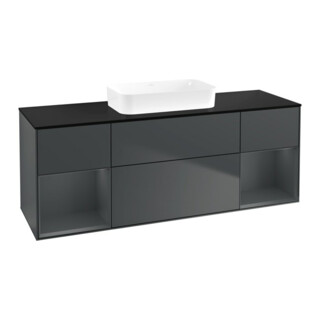 V&B Waschtischunterschrank Finion 160x60,3x50,1cm, Rg md m La, md b m Lac