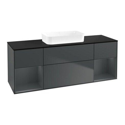 V&B Waschtischunterschrank Finion 160x60,3x50,1cm, Rg md m La, md b m Lac