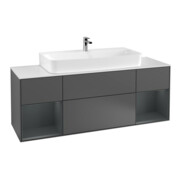 V&B Waschtischunterschrank Finion 160x60,3x50,1cm, Rg md m Lac, Anthrac. m