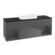 V&B Waschtischunterschrank Finion 160x60,3x50,1cm, Rg md m Lac, Anthrac. m