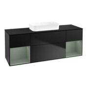 V&B Waschtischunterschrank Finion 160x60,3x50,1cm, Rg Ol m Lac, bla m Lac