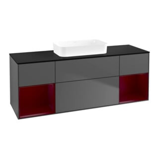 V&B Waschtischunterschrank Finion 160x60,3x50,1cm, Rg Peo m La, Anthrac. m