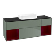 V&B Waschtischunterschrank Finion 160x60,3x50,1cm, Rg Peo m La, Oli. m Lac
