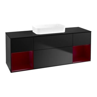 V&B Waschtischunterschrank Finion 160x60,3x50,1cm, Rg Peo m Lac, bla m Lac