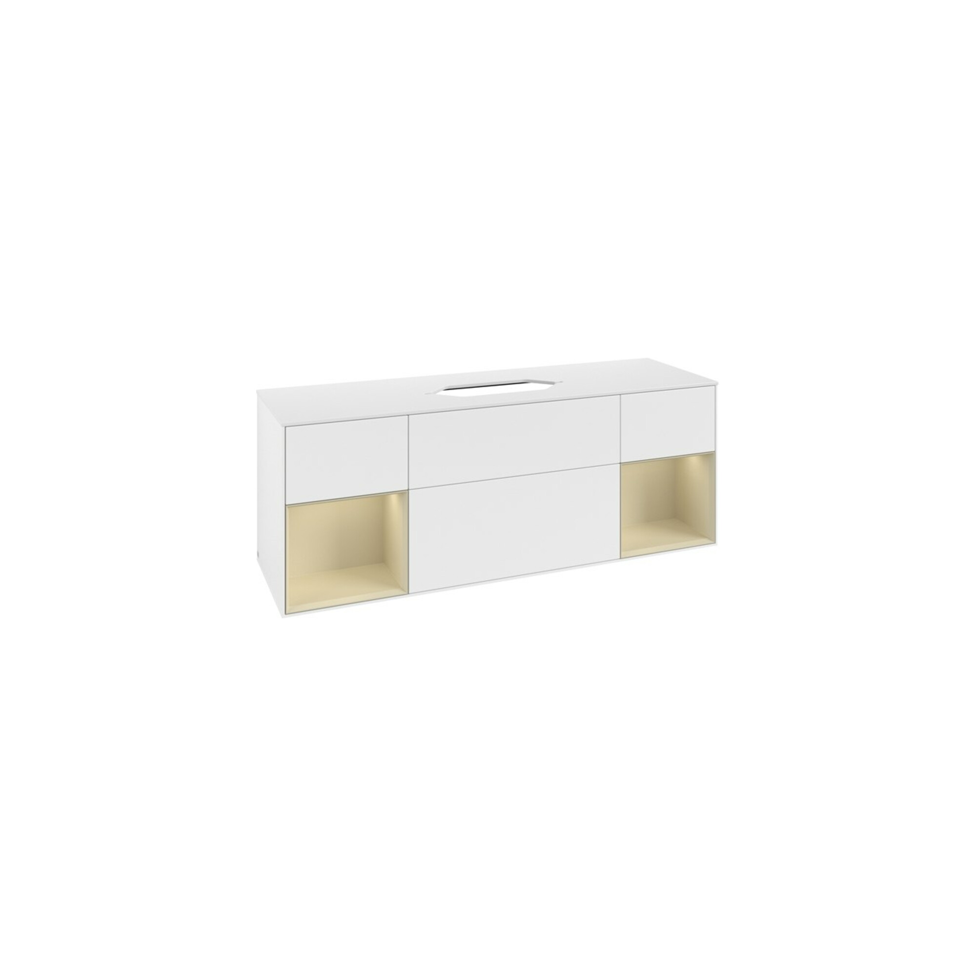 V&B Waschtischunterschrank Finion 160x60,3x50,1cm, Rg si G m La, wh. m Lac ; Villeroy & Boch