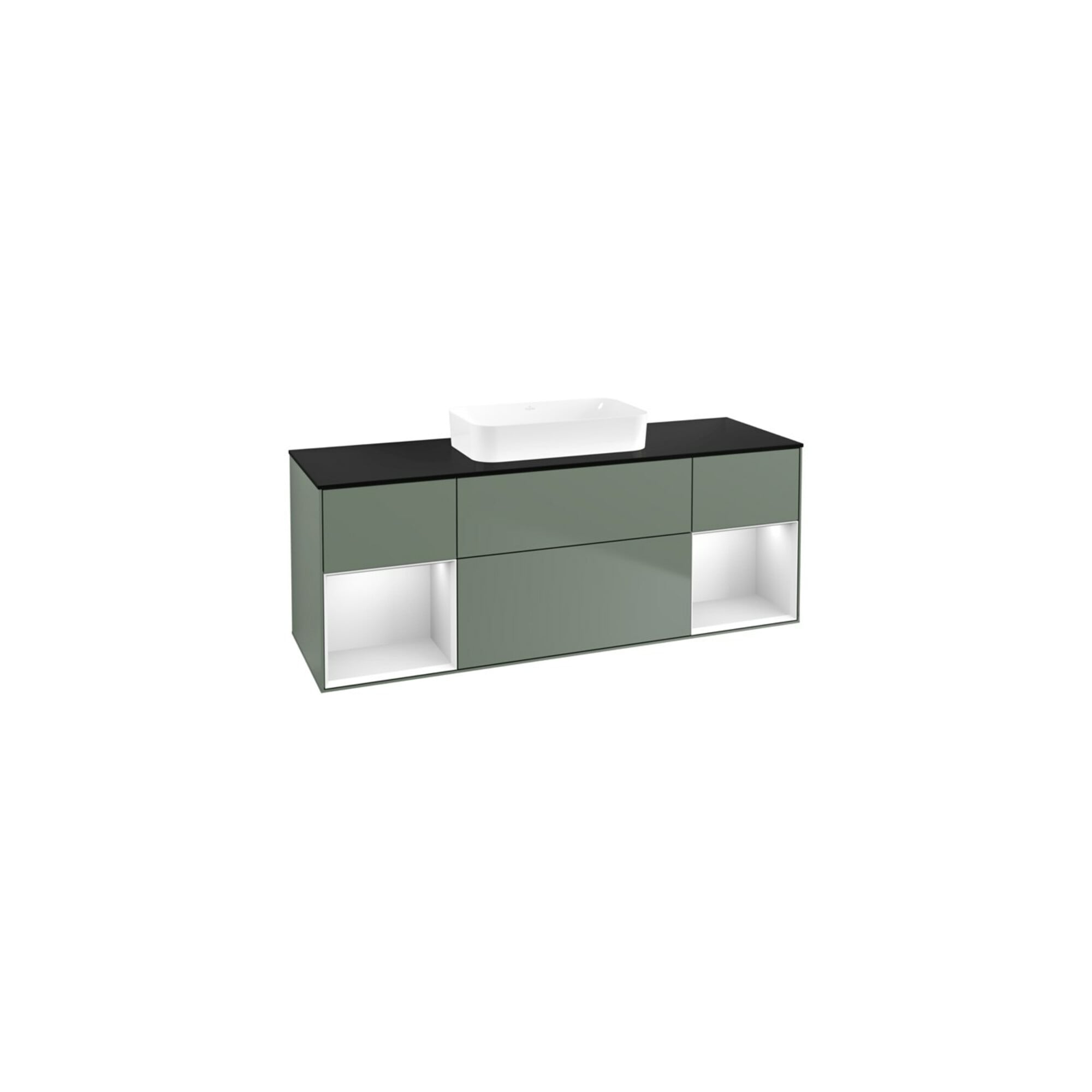 V&B Waschtischunterschrank Finion 160x60,3x50,1cm, Rg w m Lac, Oli. m Lac ; Villeroy & Boch